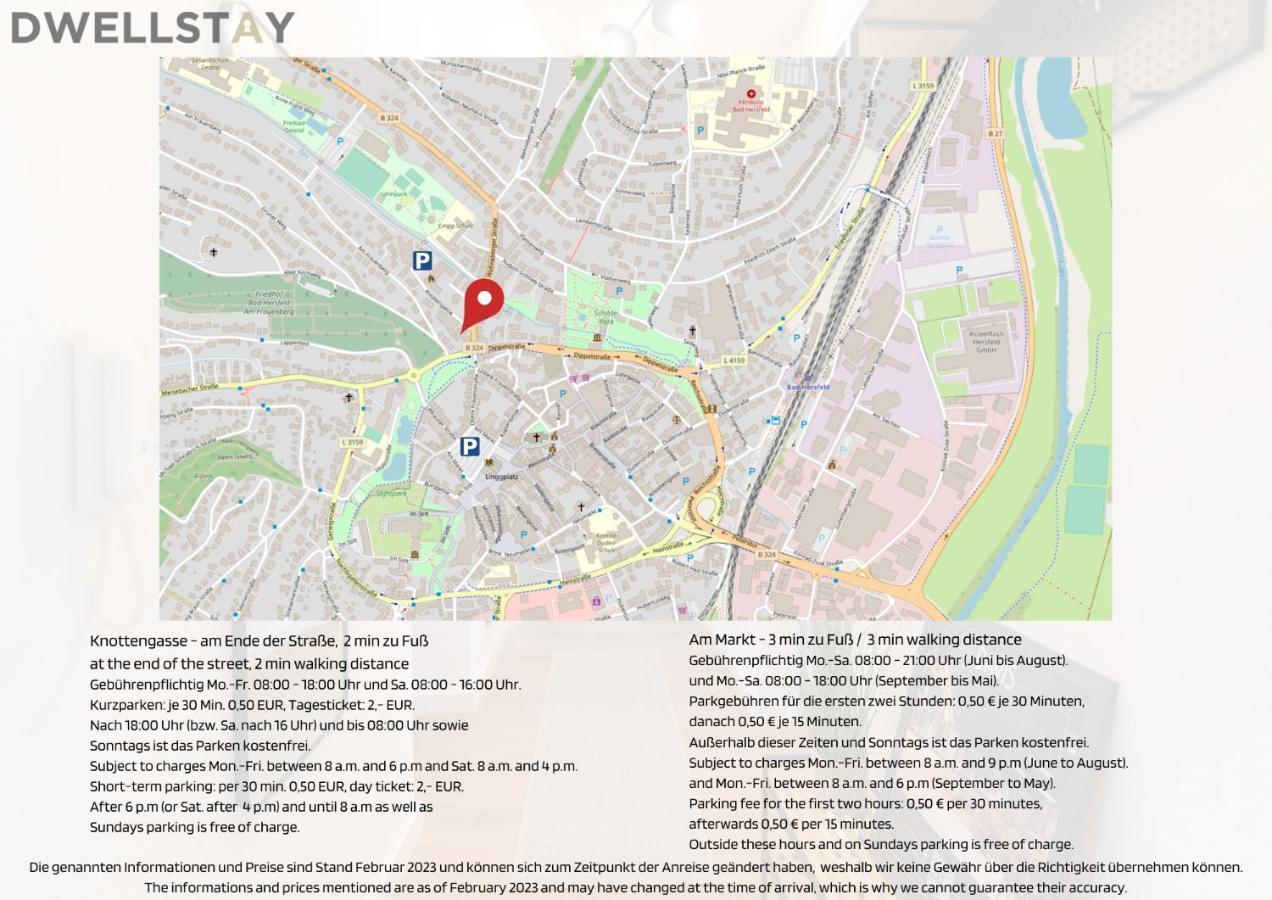 Dwellstay - Modernes Apartment I 55Qm I 2 Zimmer I Kueche I Bad I Terrasse I Tv I Wlan 巴特赫尔斯费尔德 外观 照片